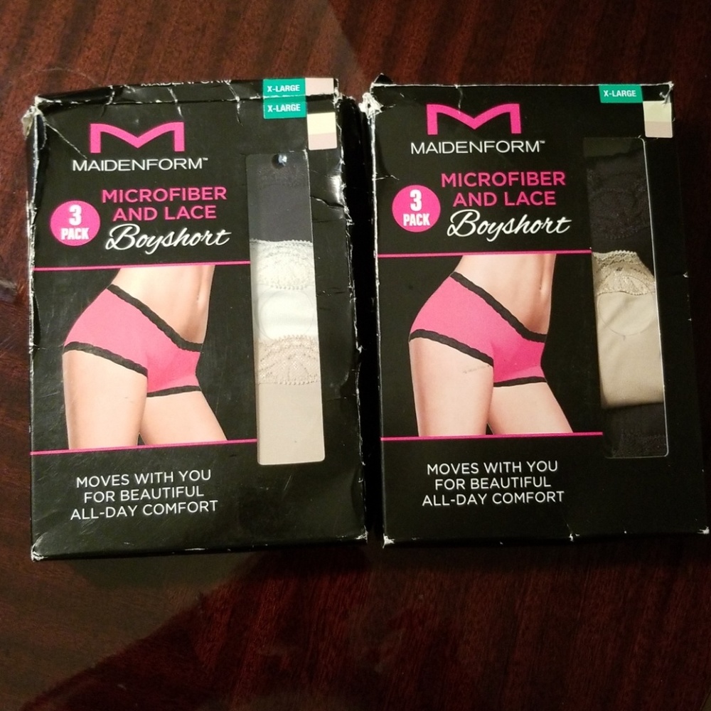 Ugly box, beautiful boyshorts!  NEW Six Pair Total